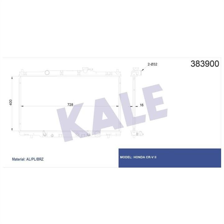 Kale Oto Radiator 383900 Radiator, engine cooling 383900