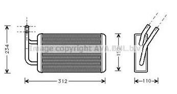 Kale Oto Radiator 290200 Heat exchanger, interior heating 290200
