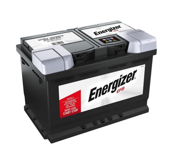 Energizer 570 500 076 Battery Energizer EFB Star-Stop 12V 70Ah 760A(EN) R+ 570500076
