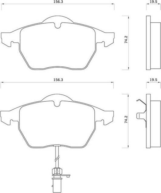 Brake pad set StarLine BD S088