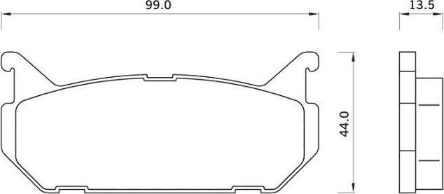 StarLine BD S246 Rear disc brake pads, set BDS246