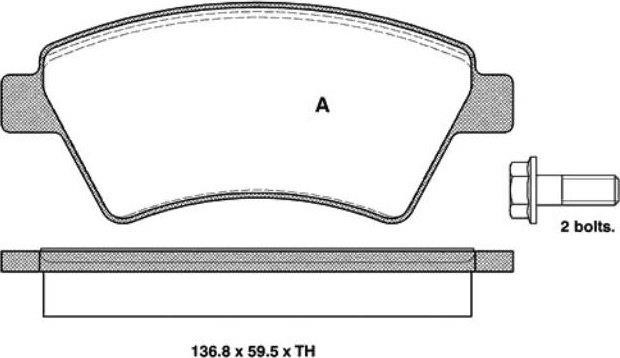 StarLine BD S329 Brake Pad Set, disc brake BDS329