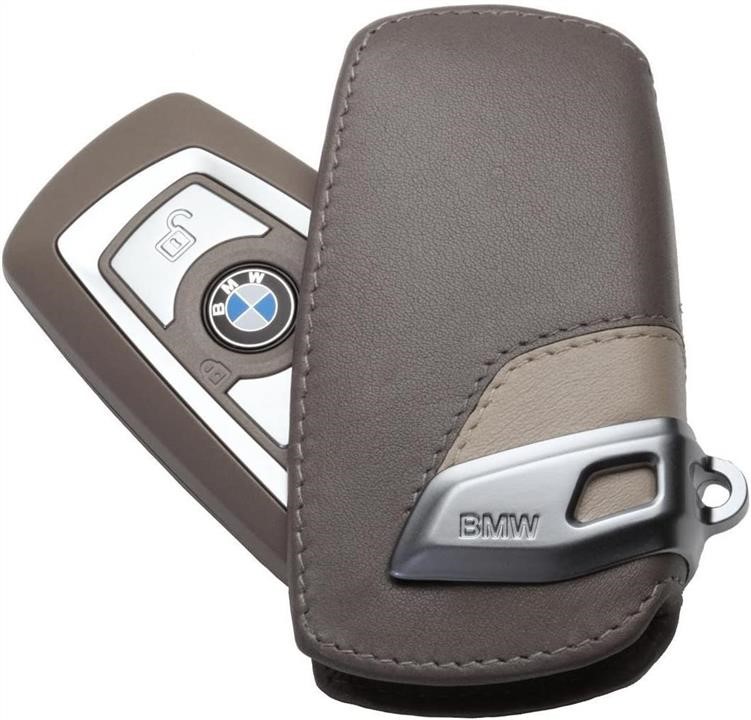 BMW 82 29 2 219 914 BMW Key Holder Leather Case Modern Line, Beige-Brown 82292219914