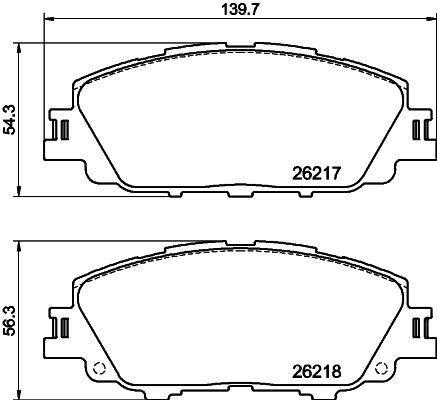 Hella 8DB 355 040-411 Brake Pad Set, disc brake 8DB355040411