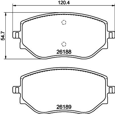 Hella 8DB 355 040-541 Brake Pad Set, disc brake 8DB355040541