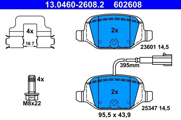Ate Brake pad set – price 171 PLN