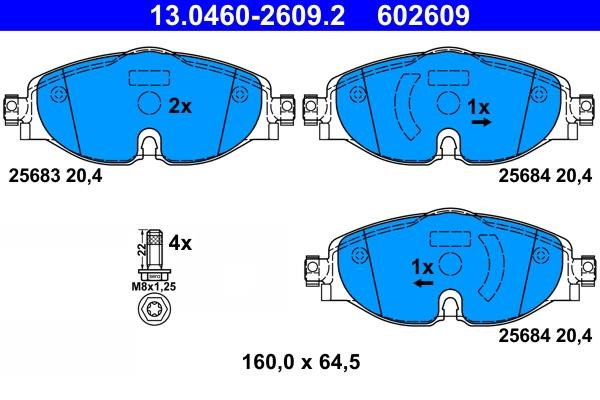 Ate Brake pad set – price 276 PLN