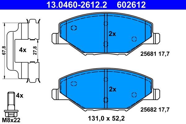 Ate Brake pad set – price [object Object] PLN