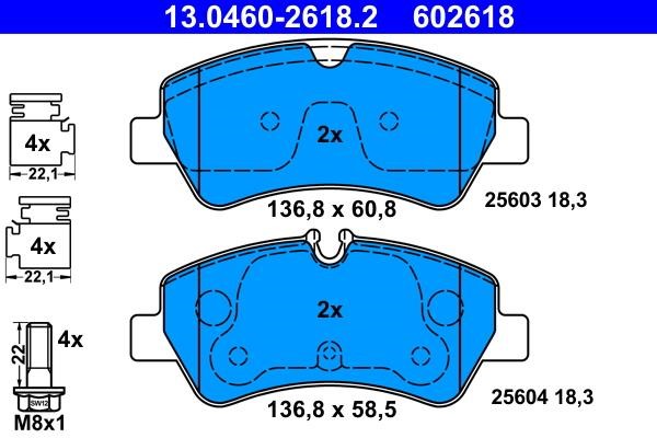 Ate Brake Pad Set, disc brake – price 204 PLN