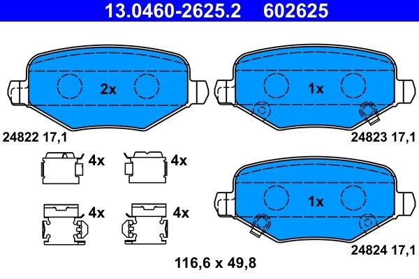 Ate Brake pad set – price 298 PLN