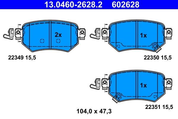 Ate Brake pad set – price 230 PLN