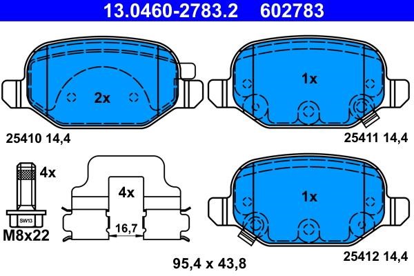 Ate Brake Pad Set, disc brake – price 160 PLN