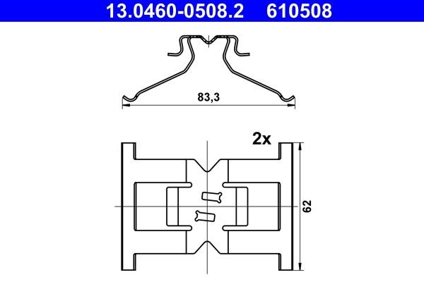 Ate Mounting kit brake pads – price 35 PLN