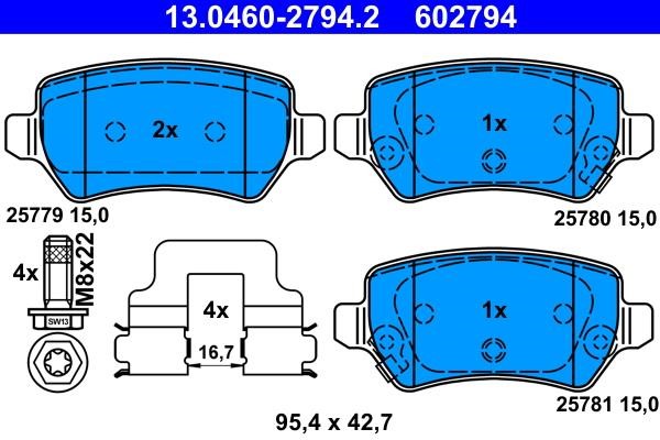 Ate Brake pad set – price 214 PLN