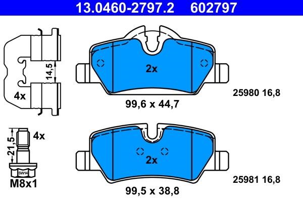 Ate Brake pad set – price 307 PLN