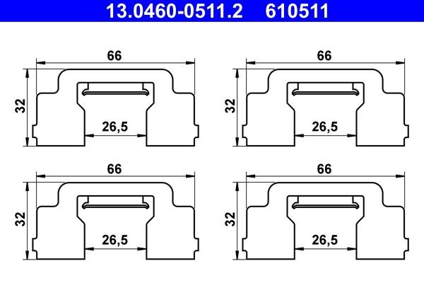 Ate Mounting kit brake pads – price 30 PLN