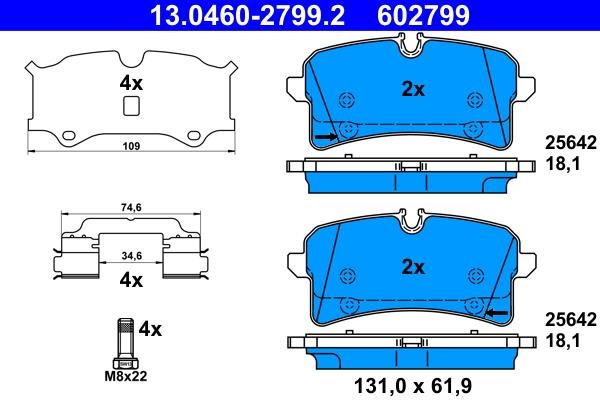 Ate Brake pad set – price 458 PLN