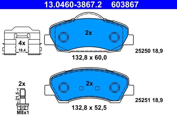 Ate Brake pad set – price 222 PLN