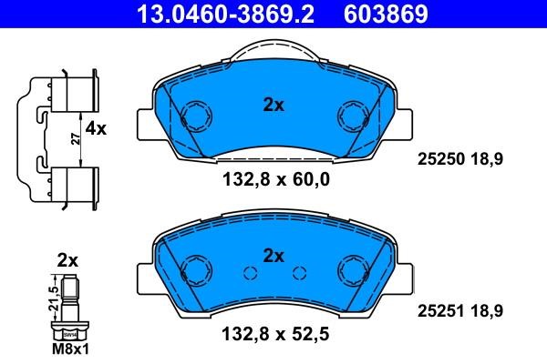 Ate Brake pad set – price 248 PLN