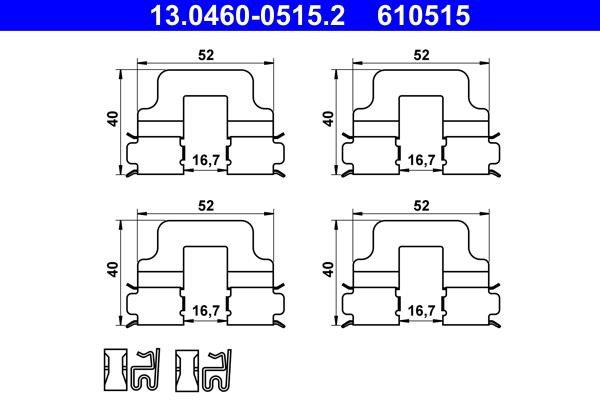 Ate Mounting kit brake pads – price 36 PLN