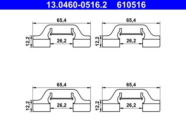 Ate Mounting kit brake pads – price