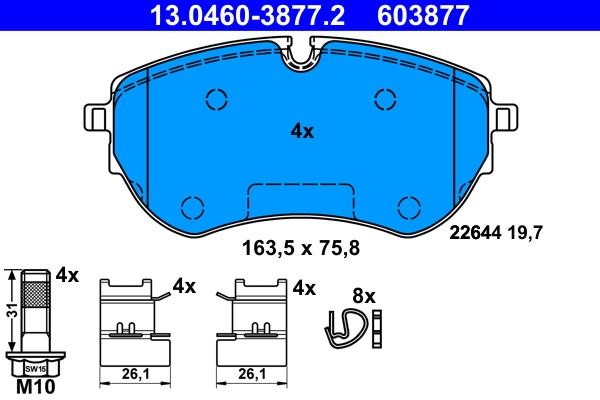 Ate Brake pad set – price 422 PLN