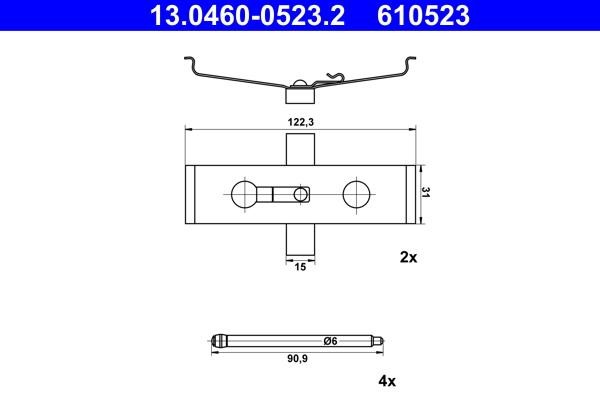 Ate Accessory Kit, disc brake pad – price [object Object] PLN