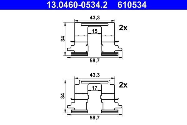 Ate Accessory Kit, disc brake pad – price 55 PLN