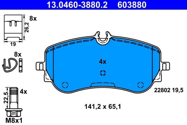 Ate Brake Pad Set, disc brake – price 251 PLN