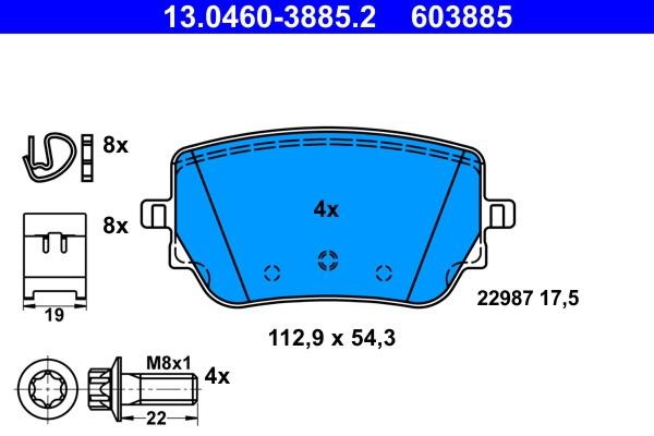 Ate Brake pad set – price 218 PLN