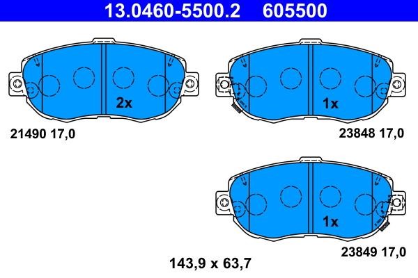 Ate Brake pad set – price 284 PLN