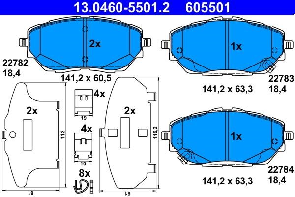 Ate Brake Pad Set, disc brake – price 279 PLN