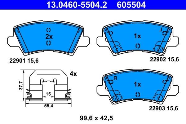 Ate Brake Pad Set, disc brake – price 200 PLN