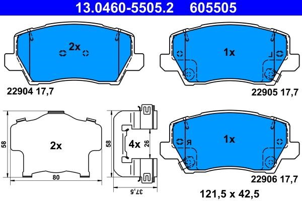 Ate Brake pad set – price 252 PLN