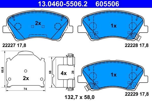 Ate Brake pad set – price 253 PLN