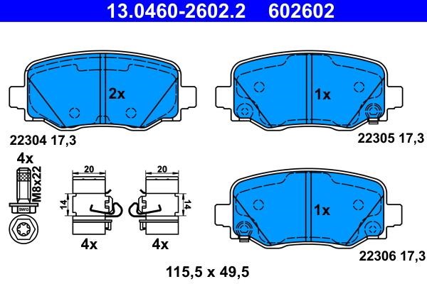 Ate Brake Pad Set, disc brake – price 230 PLN