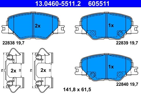 Ate Brake Pad Set, disc brake – price 273 PLN