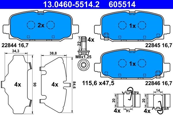 Ate Brake pad set – price 299 PLN