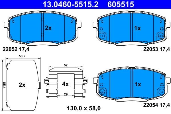 Ate Brake Pad Set, disc brake – price 208 PLN