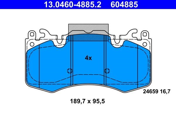Ate Brake pad set – price 662 PLN