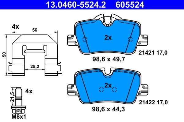 Ate Brake pad set – price 363 PLN