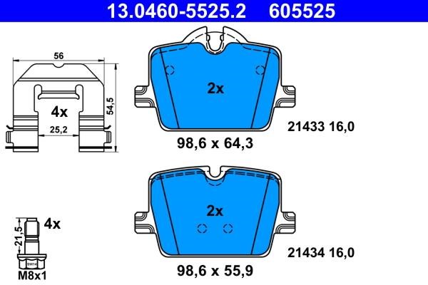 Ate Brake pad set – price 374 PLN