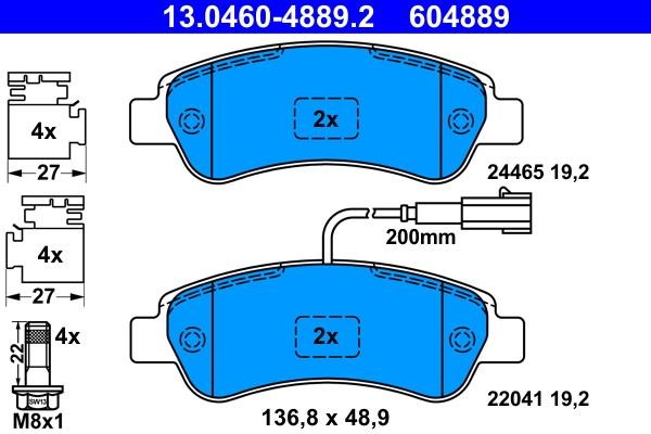 Ate Brake pad set – price 261 PLN