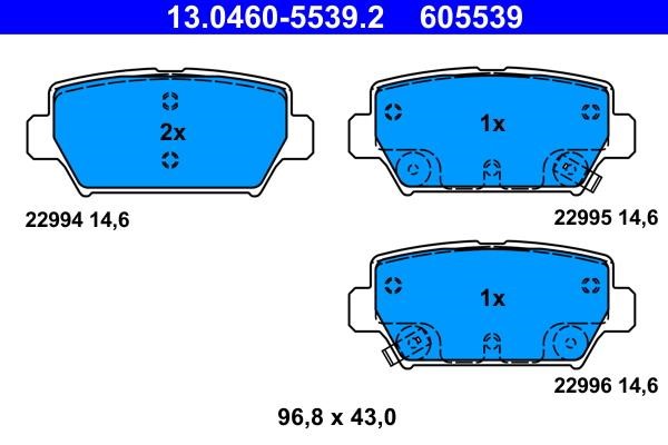 Ate Brake pad set – price 274 PLN