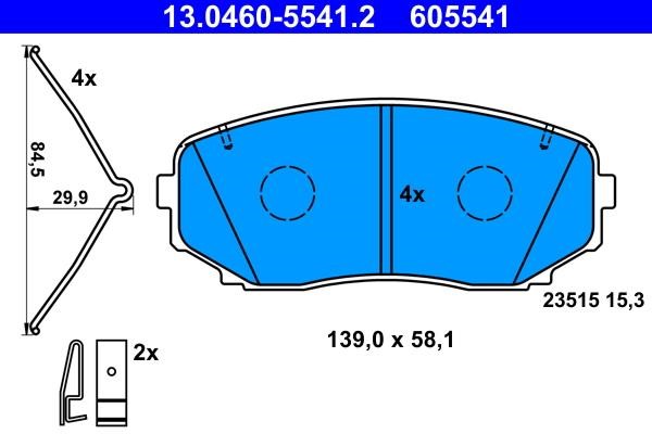 Ate Brake pad set – price 223 PLN