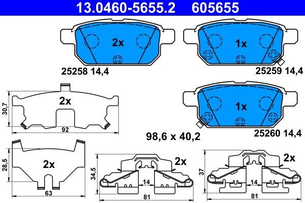 Ate Brake pad set – price 223 PLN