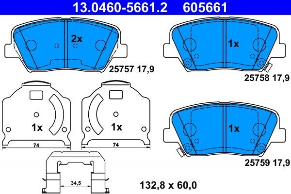 Ate Brake pad set – price 298 PLN