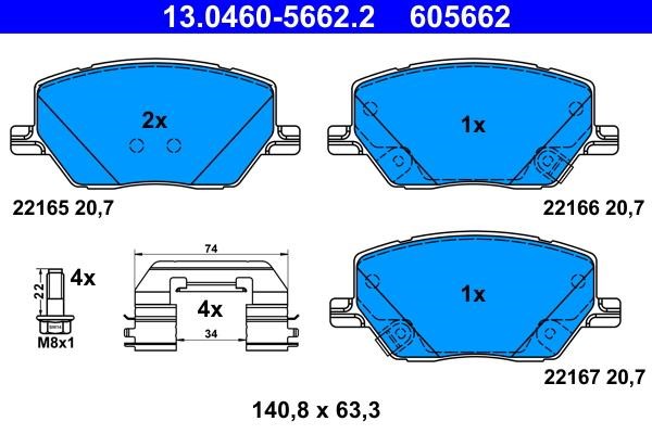 Ate Brake pad set – price 302 PLN