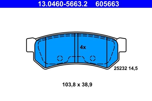 Ate Brake Pad Set, disc brake – price 195 PLN