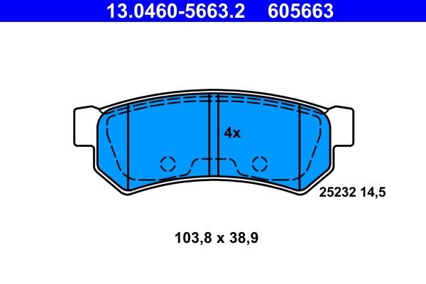 Ate Brake pad set – price 218 PLN